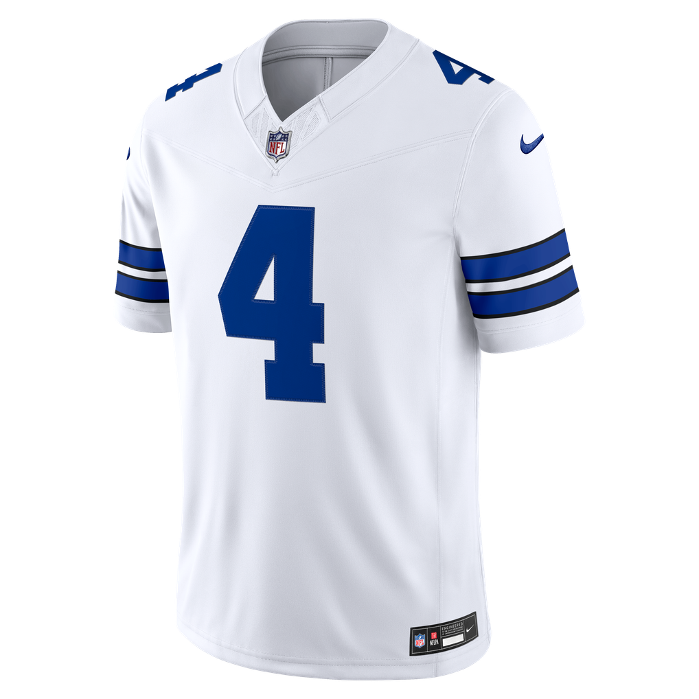 Men's Dallas Cowboys Dak Prescott Nike White Vapor F.U.S.E. Stitched Limited Jersey - Image 3