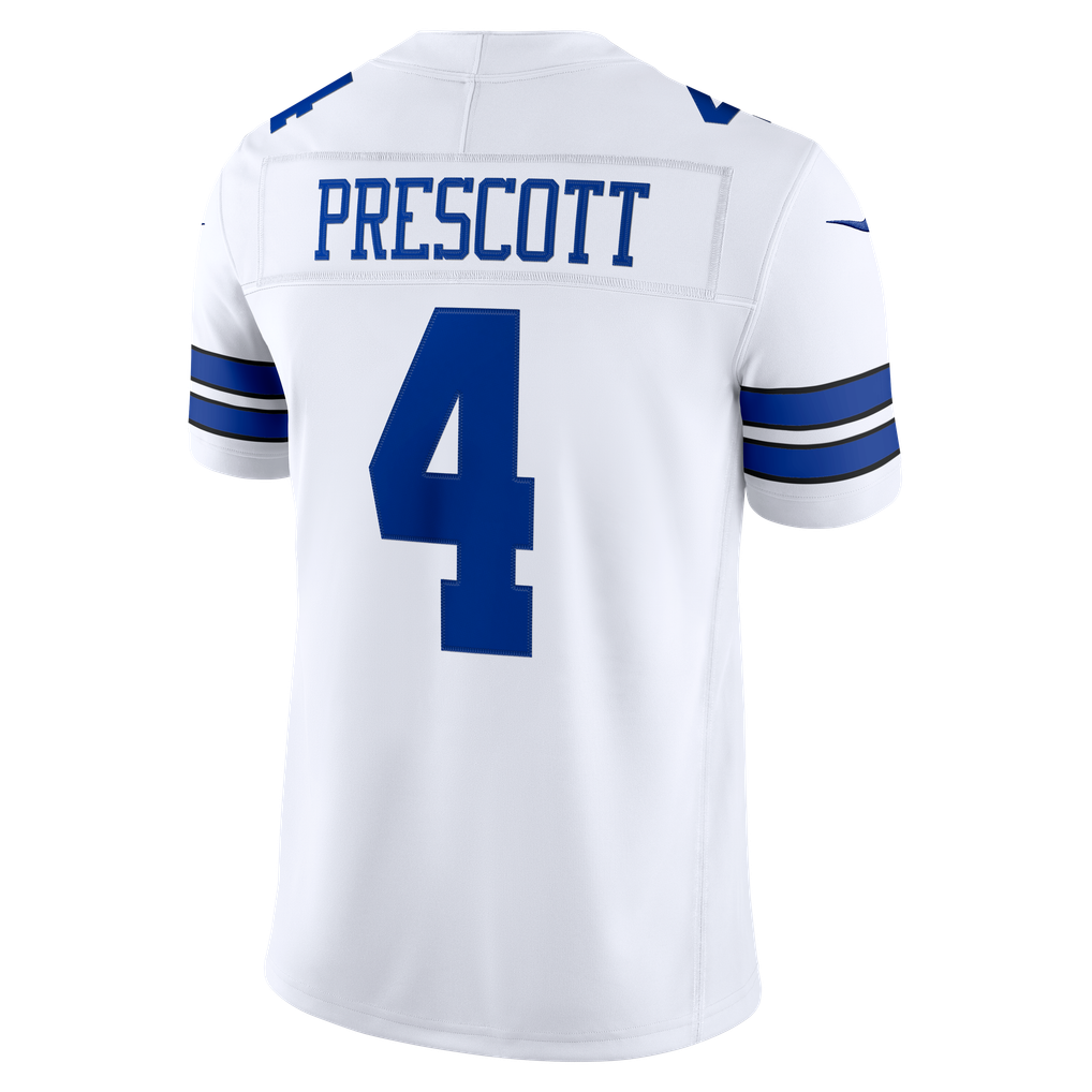 Men's Dallas Cowboys Dak Prescott Nike White Vapor F.U.S.E. Stitched Limited Jersey - Image 4