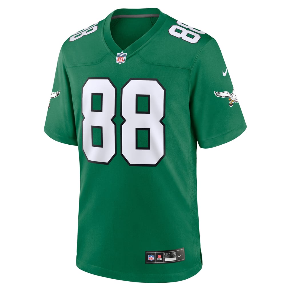 Men's Philadelphia Eagles Dallas Goedert Nike Kelly Green Alternate Game Player Jersey - Image 3