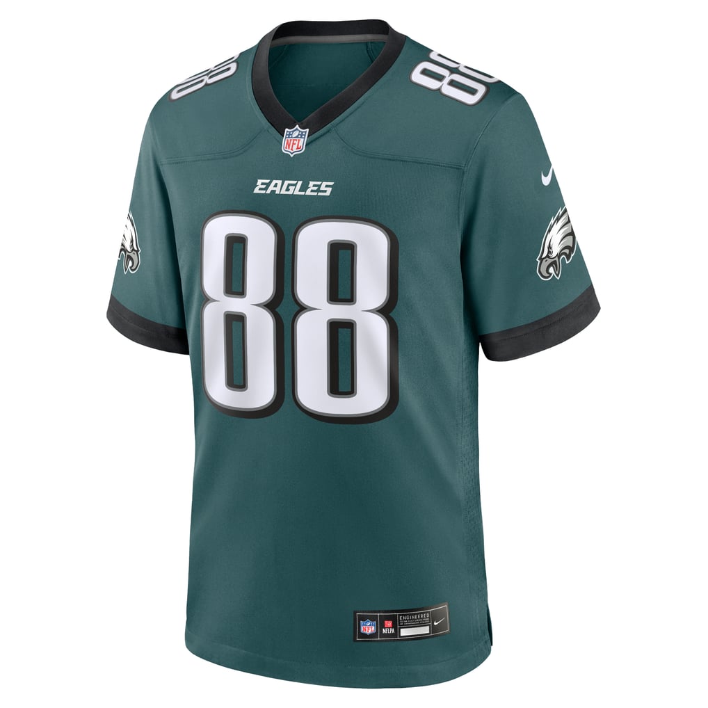 Men's Philadelphia Eagles Dallas Goedert Nike Midnight Green Team Game Jersey - Image 3