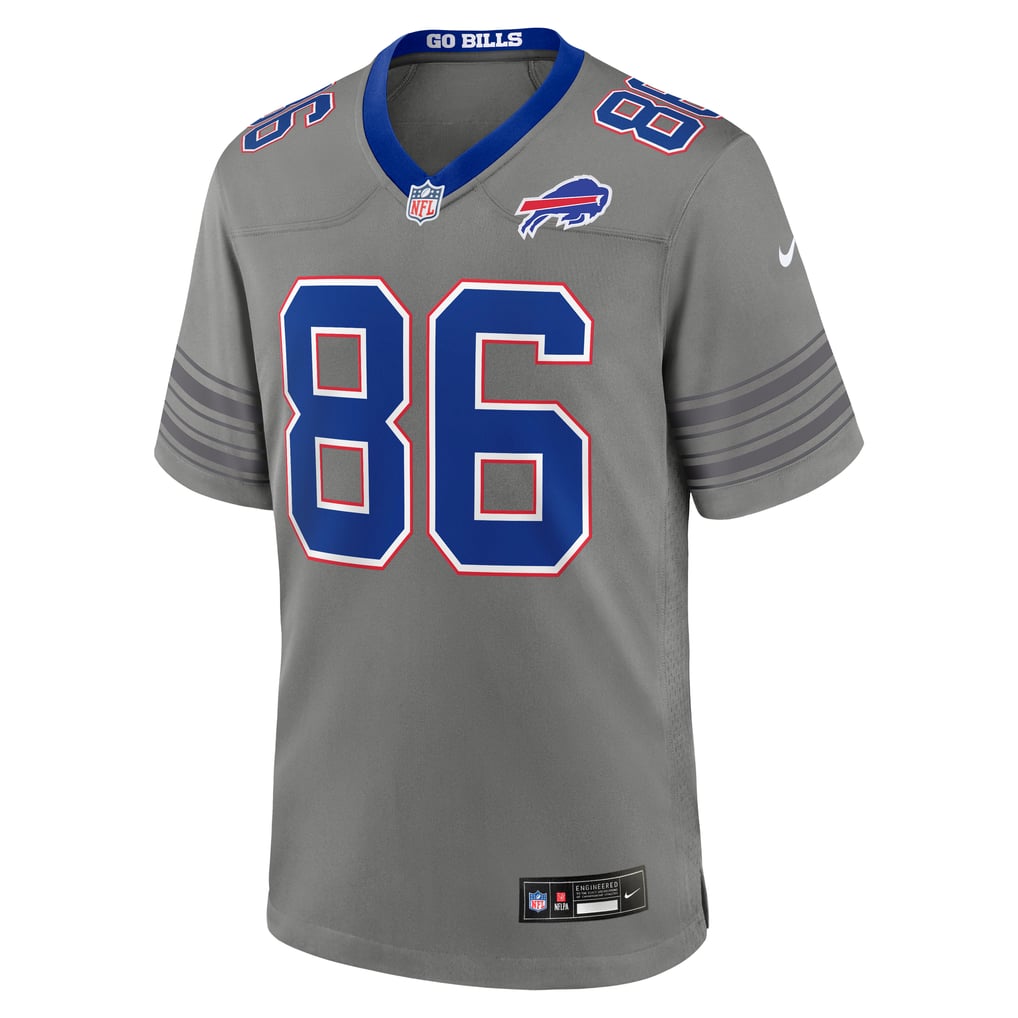 Men's Buffalo Bills Dalton Kincaid Nike Gray Nickel City Game Jersey - Image 3