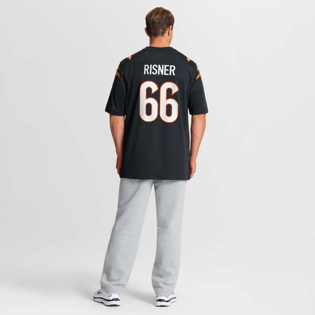 Men's Cincinnati Bengals Dalton Risner Nike Black Team Game Jersey - Image 9