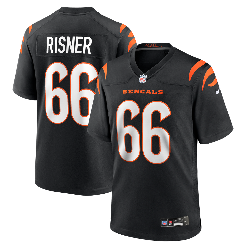 Men's Cincinnati Bengals Dalton Risner Nike Black Team Game Jersey - Image 2