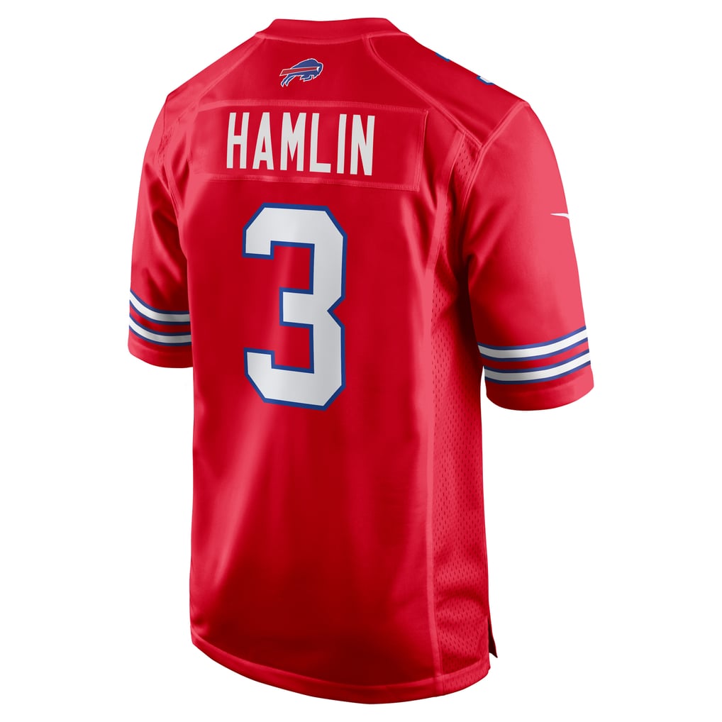 Men's Buffalo Bills Damar Hamlin Nike Red Alternate Game Jersey - Image 4