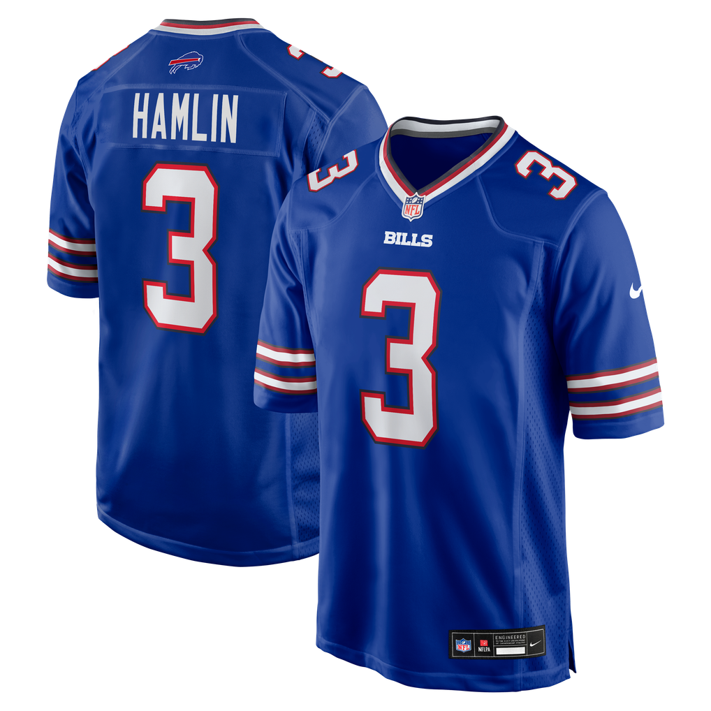 Men's Buffalo Bills Damar Hamlin Nike Royal Game Jersey - Image 1