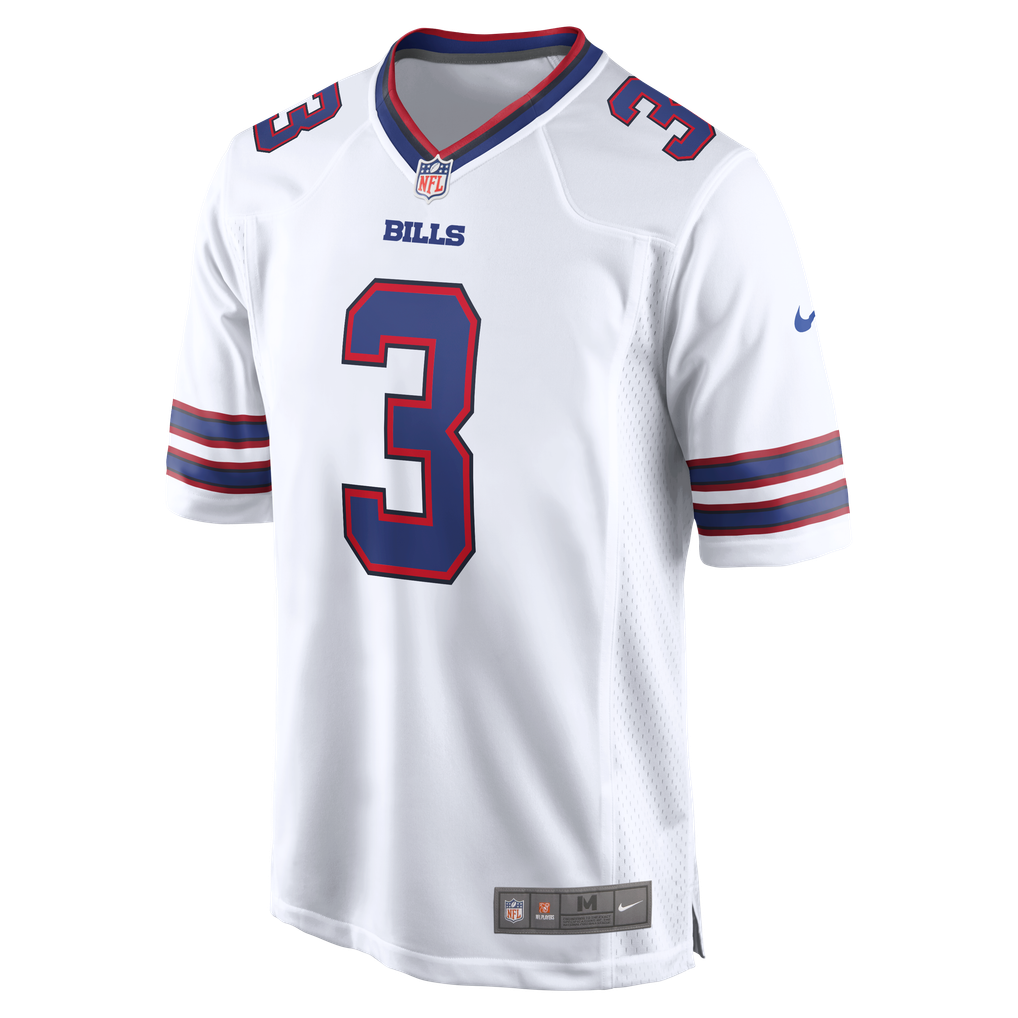 Men's Buffalo Bills Damar Hamlin Nike White  Game Jersey - Image 3