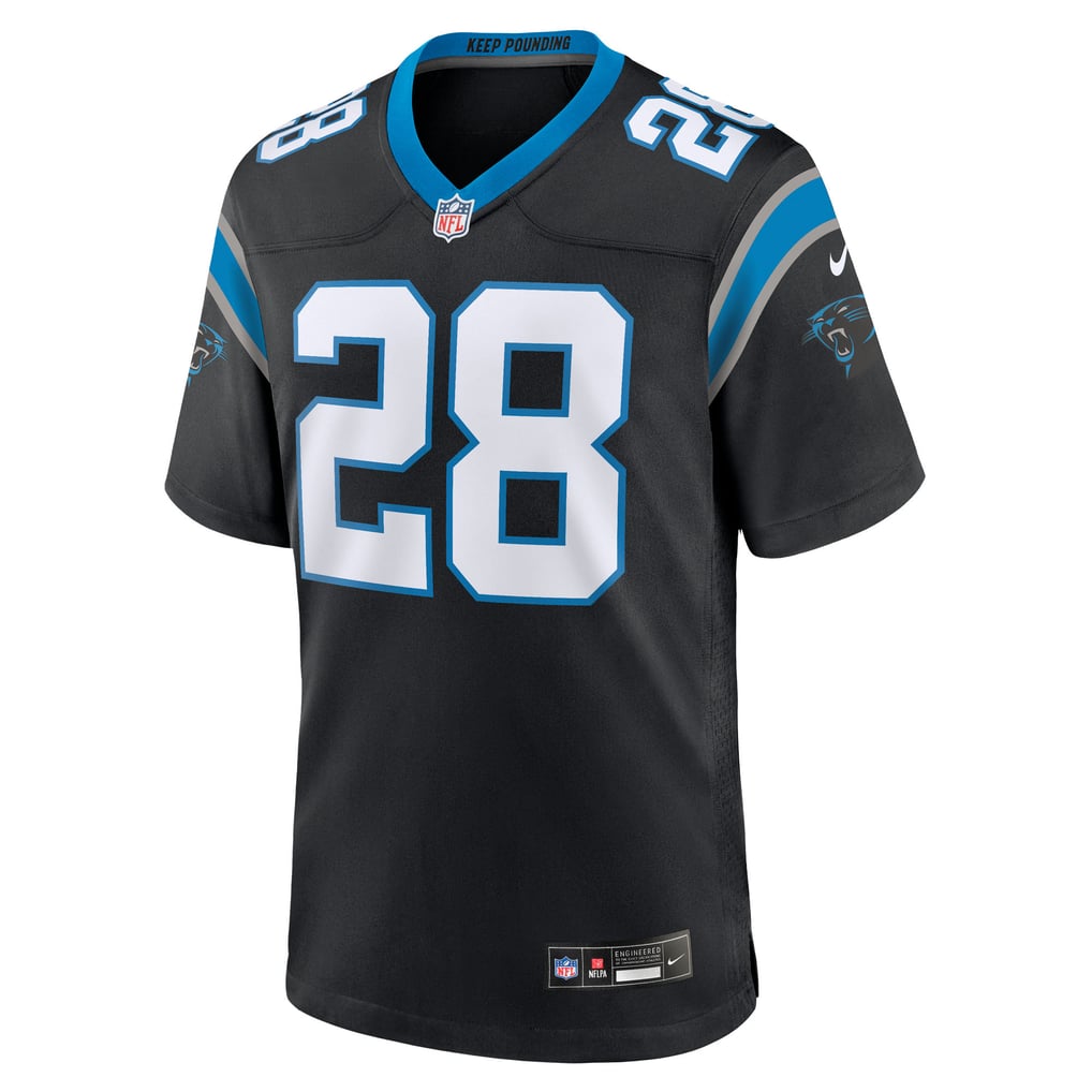 Men's Carolina Panthers Damarri Mathis Nike Black Team Game Jersey - Image 3