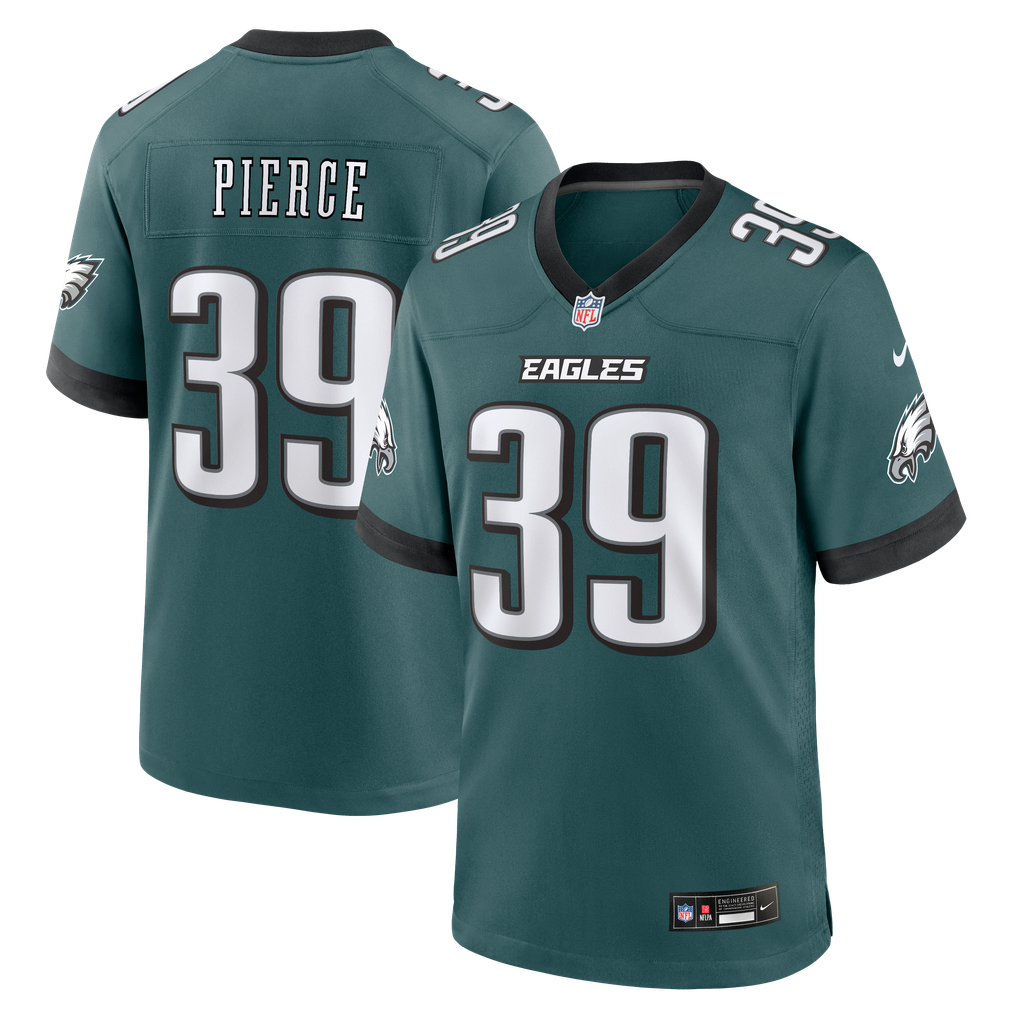 Men's Philadelphia Eagles Dameon Pierce Nike Midnight Green Team Game Jersey - Image 2