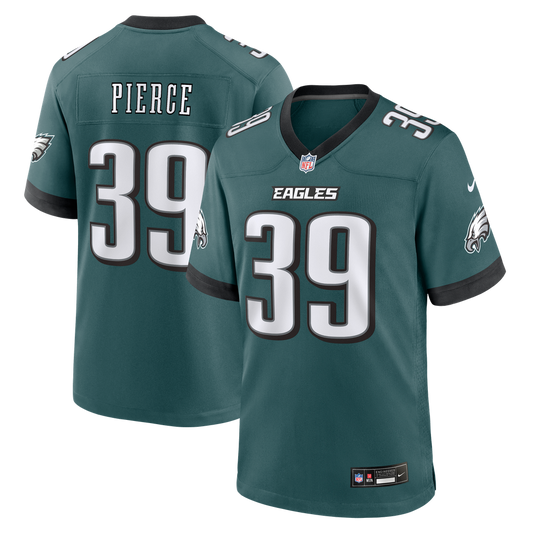 Men's Philadelphia Eagles Dameon Pierce Nike Midnight Green Team Game Jersey - Image 1