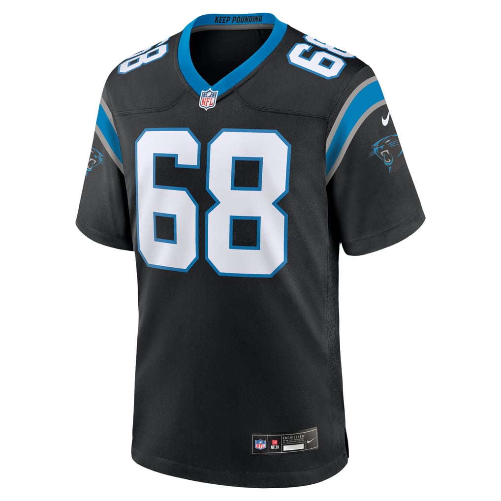 Men's Carolina Panthers Damien Lewis Nike Black Game Jersey - Image 3