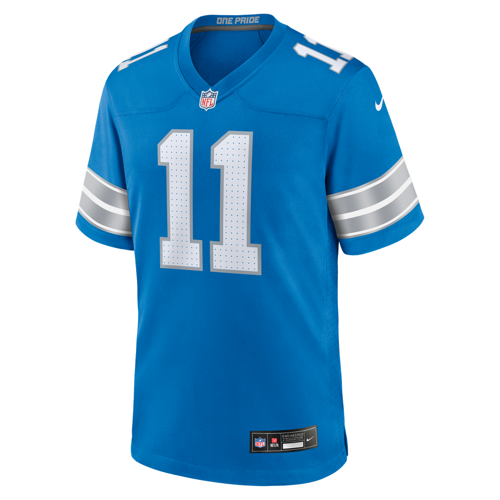 Men's Detroit Lions Damone Clark Nike  Blue Team Game Jersey - Image 3