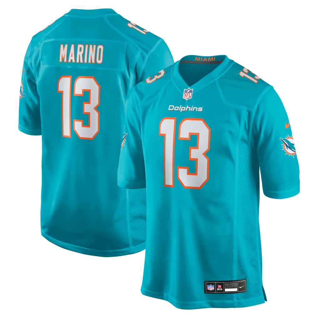 Men's Miami Dolphins Dan Marino Nike Aqua Game Retired Player Jersey - Image 1