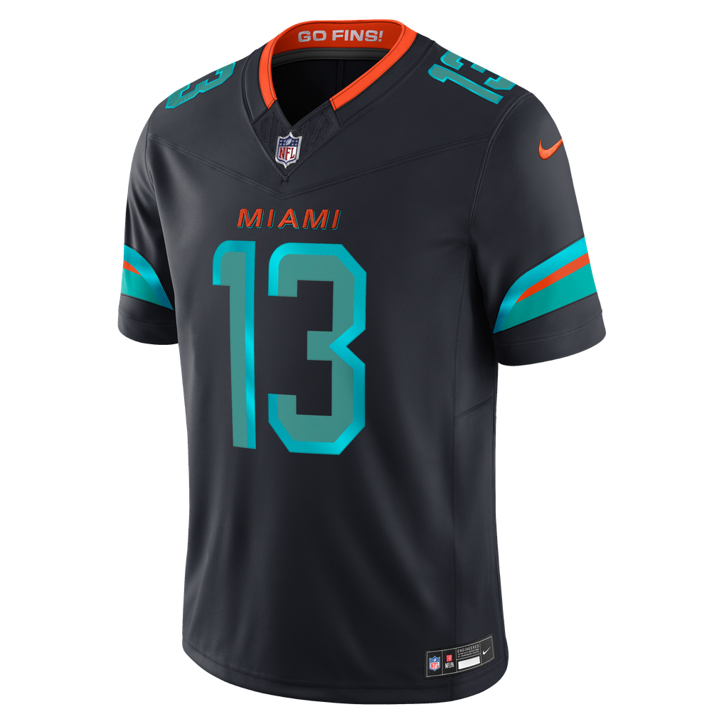 Men's Miami Dolphins Dan Marino Nike Navy Rivalries Collection Stitched Limited Jersey - Image 3