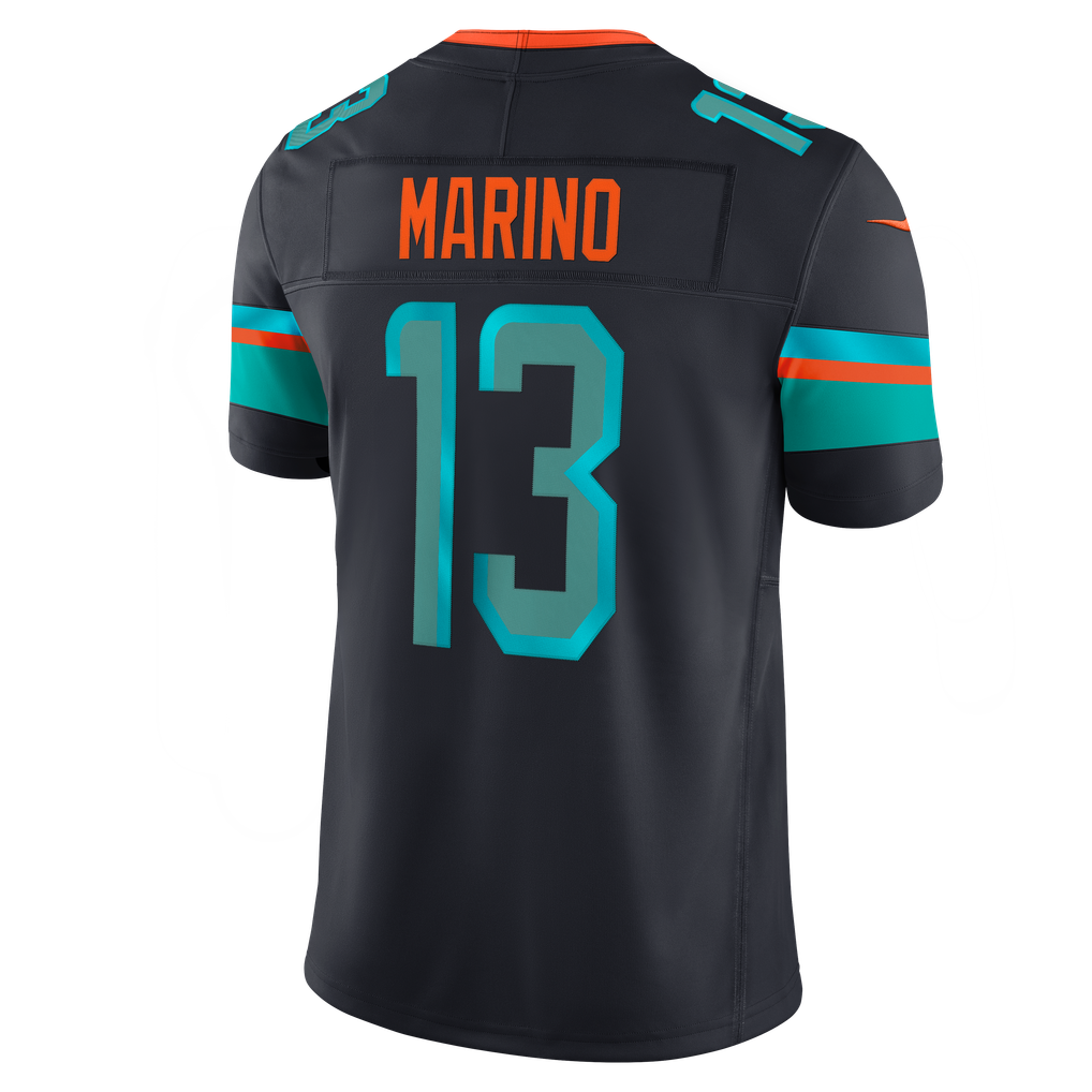 Men's Miami Dolphins Dan Marino Nike Navy Rivalries Collection Stitched Limited Jersey - Image 4