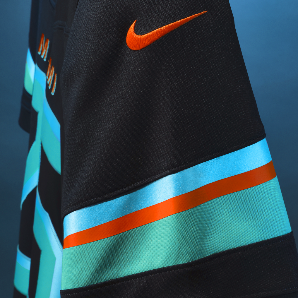 Men's Miami Dolphins Dan Marino Nike Navy Rivalries Collection Stitched Limited Jersey - Image 6