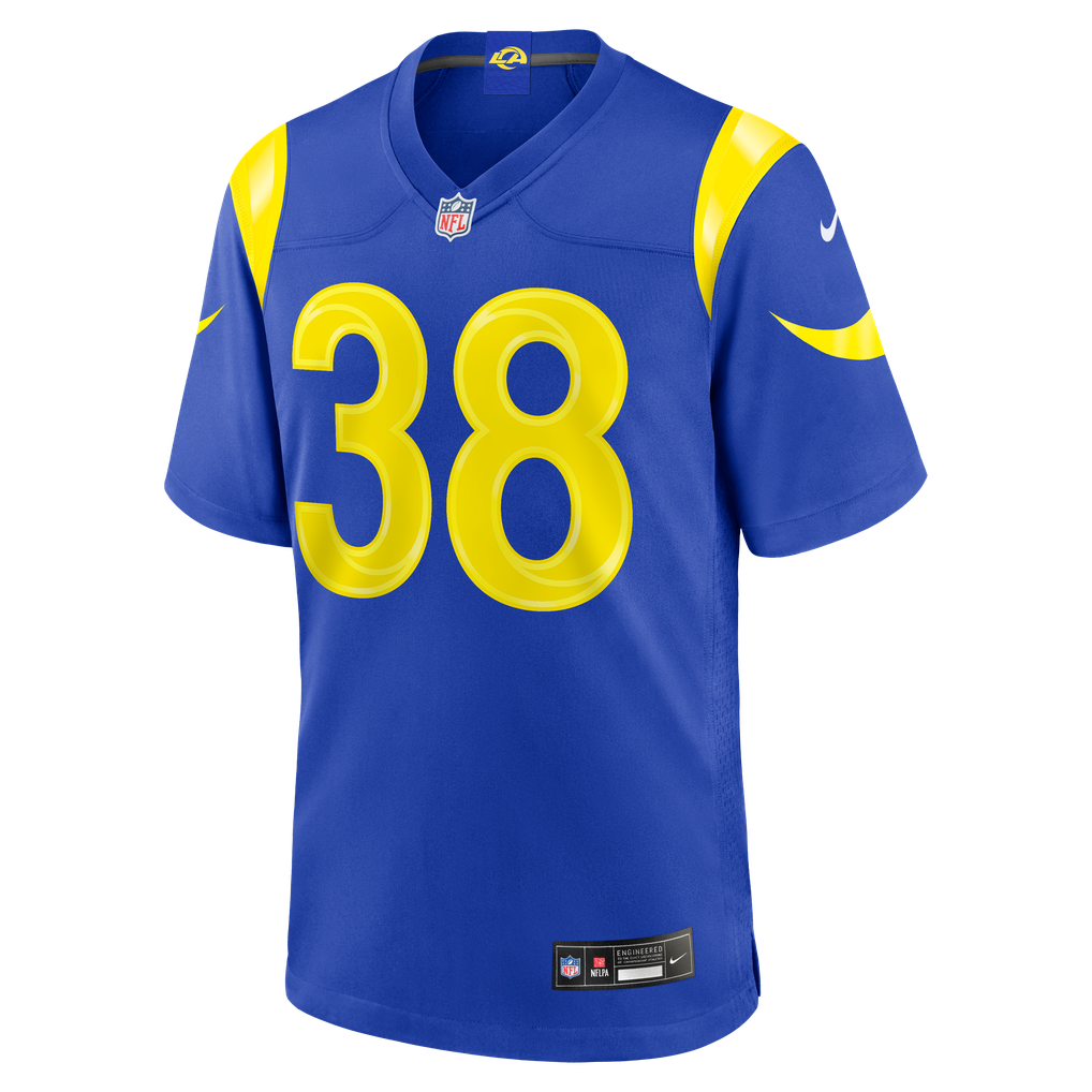Men's Los Angeles Rams Dan Villari Nike Royal Game Jersey - Image 3
