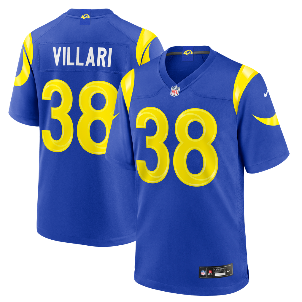 Men's Los Angeles Rams Dan Villari Nike Royal Game Jersey - Image 1