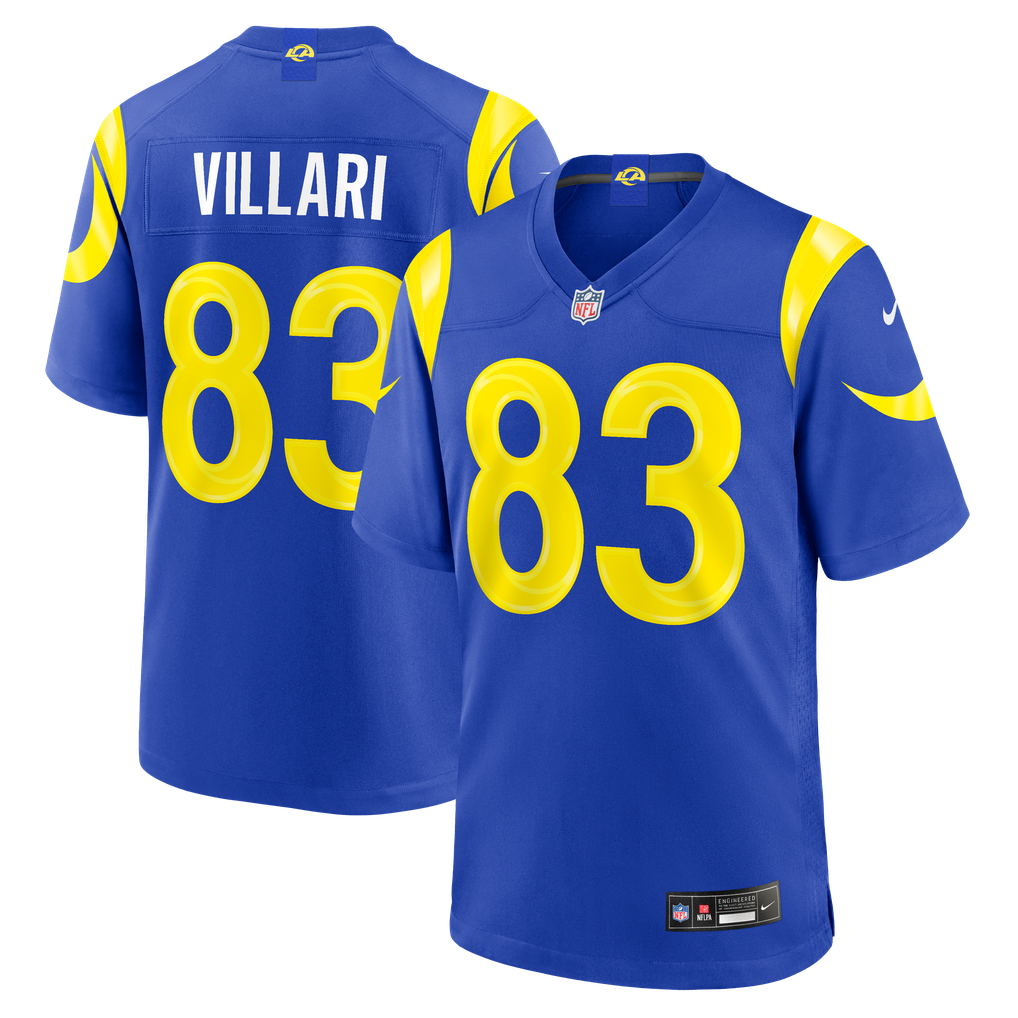 Men's Los Angeles Rams Dan Villari Nike Royal Team Game Jersey - Image 1