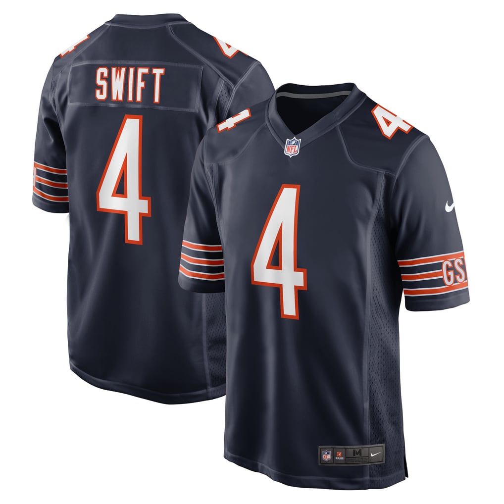 Men's Chicago Bears D'Andre Swift Nike Navy Game Jersey - Image 2
