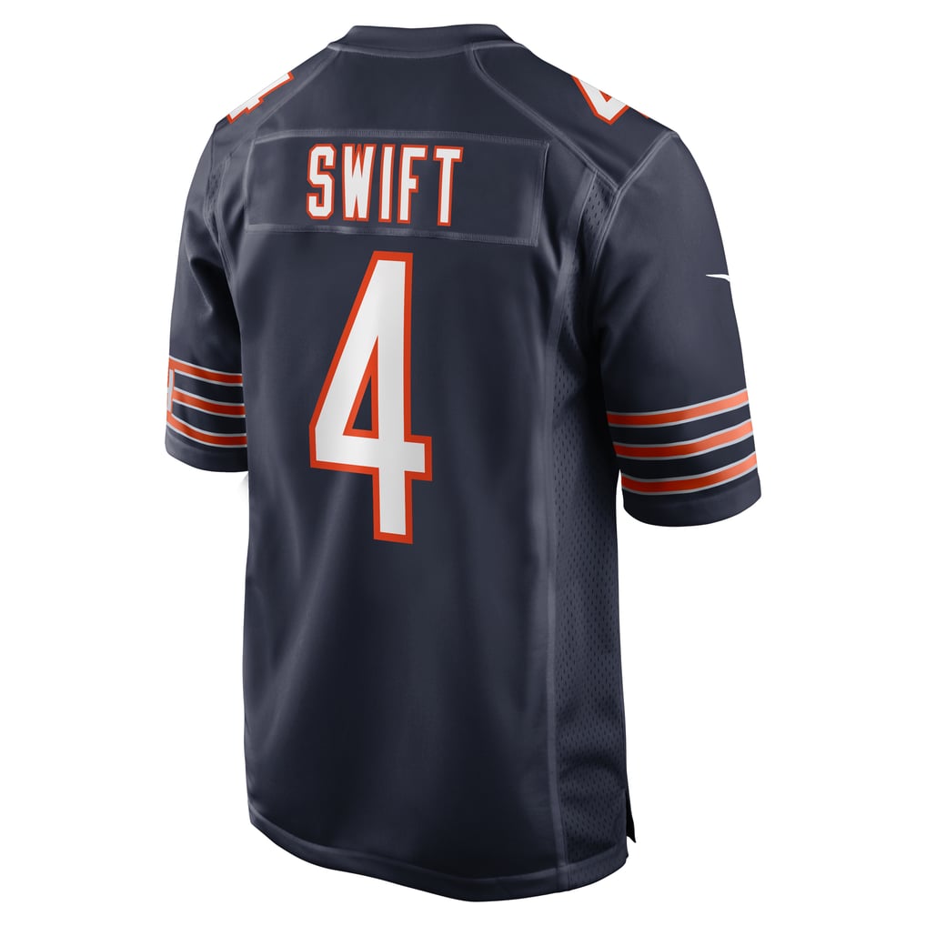 Men's Chicago Bears D'Andre Swift Nike Navy Game Jersey - Image 4