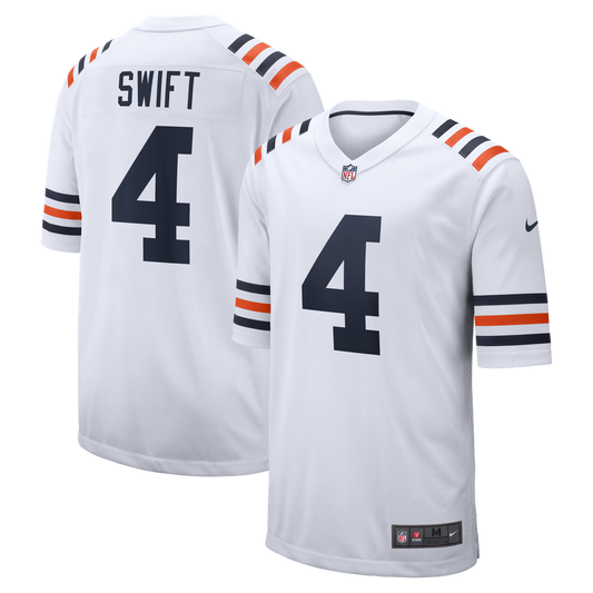 Men's Chicago Bears D'Andre Swift Nike White Alternate Game Jersey - Image 1