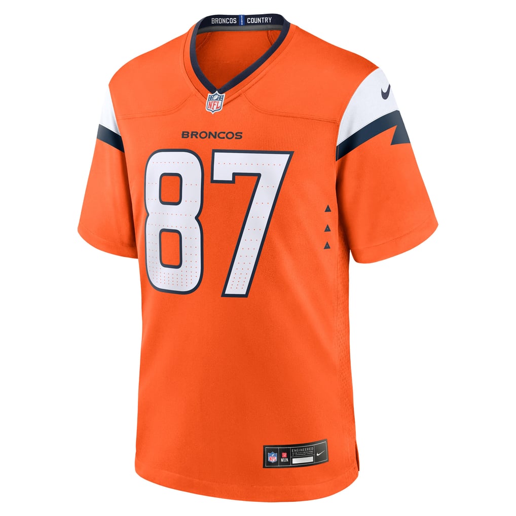 Men's Denver Broncos Dane Key Nike Orange Team Game Jersey - Image 5