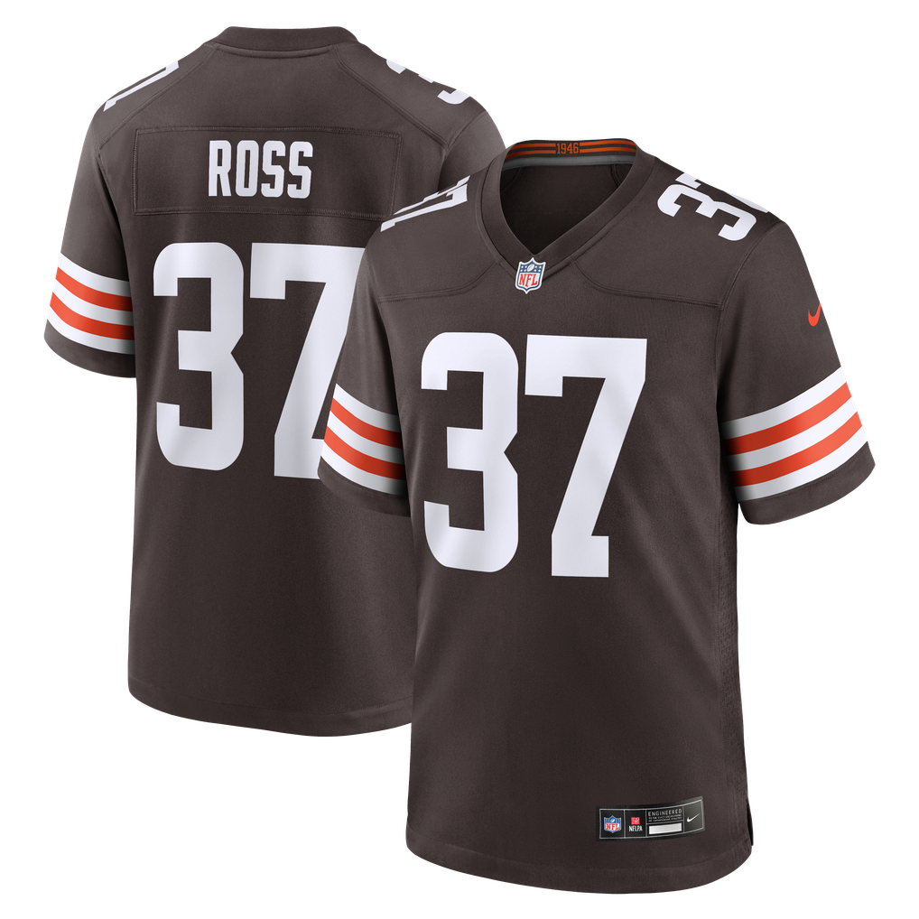 Men's Cleveland Browns D'Angelo Ross Nike Brown Team Game Jersey - Image 2