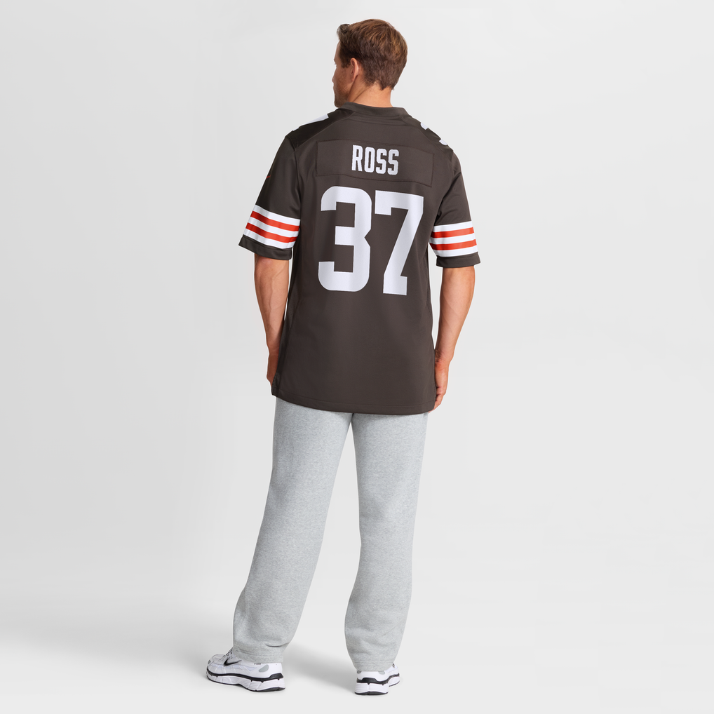 Men's Cleveland Browns D'Angelo Ross Nike Brown Team Game Jersey - Image 4