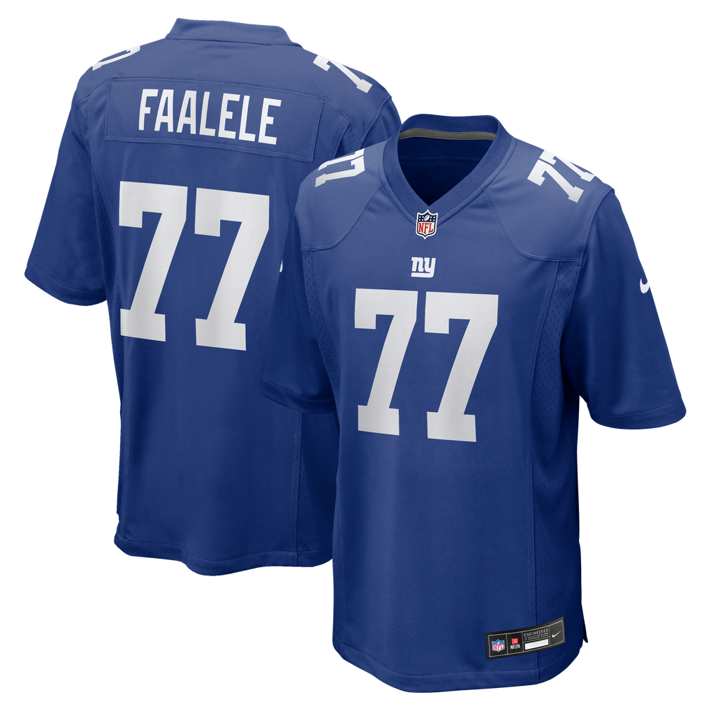 Men's New York Giants Daniel Faalele Nike Royal Team Game Jersey - Image 1
