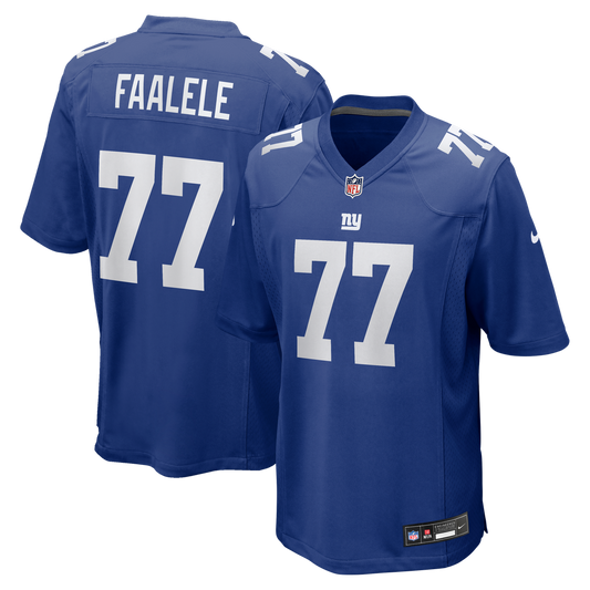 Men's New York Giants Daniel Faalele Nike Royal Team Game Jersey - Image 1
