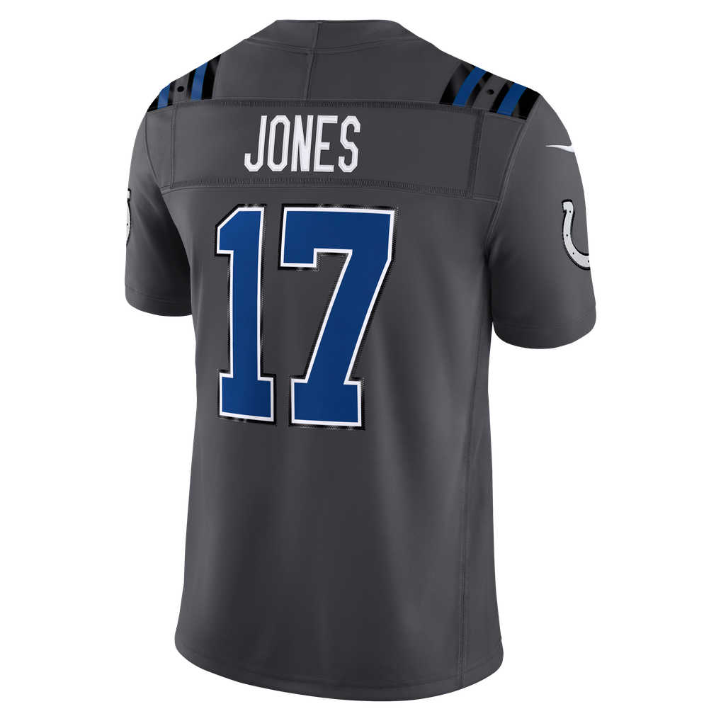 Men's Indianapolis Colts Daniel Jones Nike Anthracite 2026 Rivalries Collection Stitched Limited Jersey - Image 4