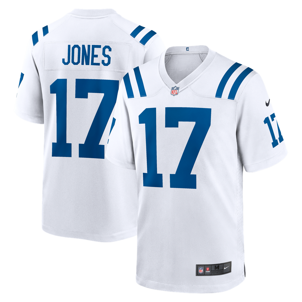Men's Indianapolis Colts Daniel Jones Nike  White Game Jersey - Image 2