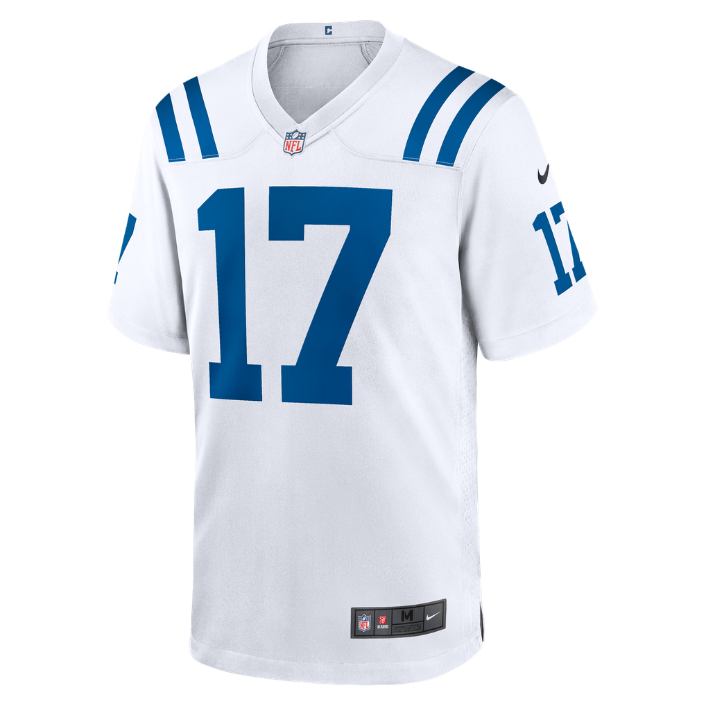 Men's Indianapolis Colts Daniel Jones Nike  White Game Jersey - Image 3