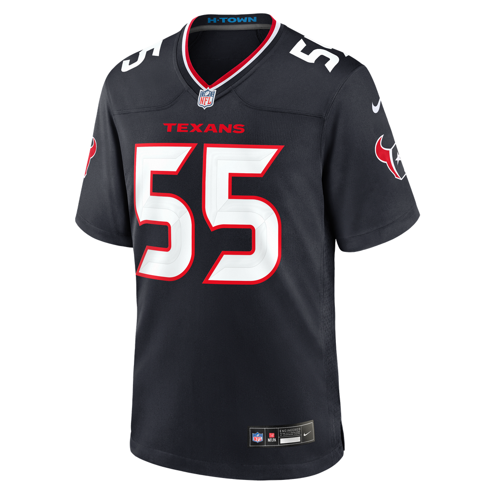 Men's Houston Texans Danielle Hunter Nike  Navy Team Game Jersey - Image 3