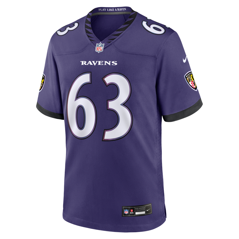 Men's Baltimore Ravens Danny Pinter Nike Purple Team Game Jersey