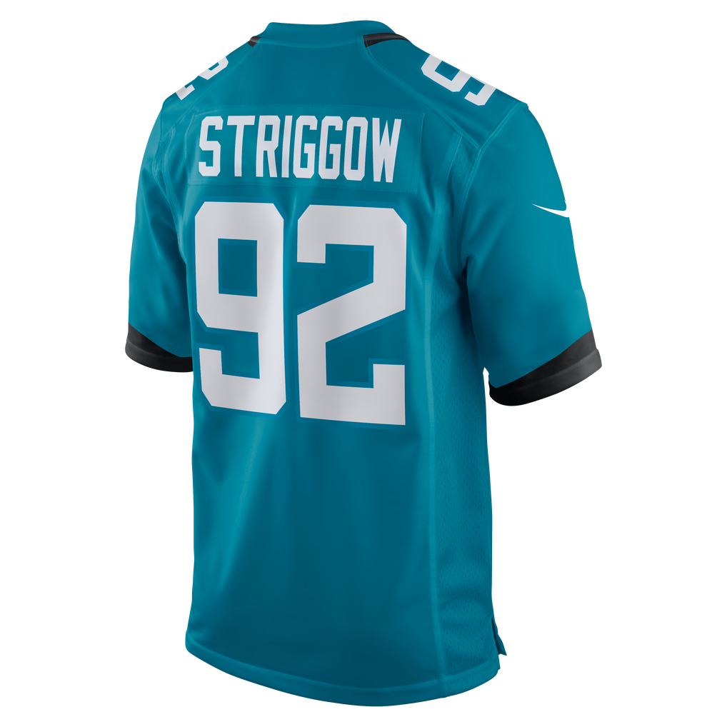 Men's Jacksonville Jaguars Danny Striggow Nike  Teal Team Game Jersey - Image 4