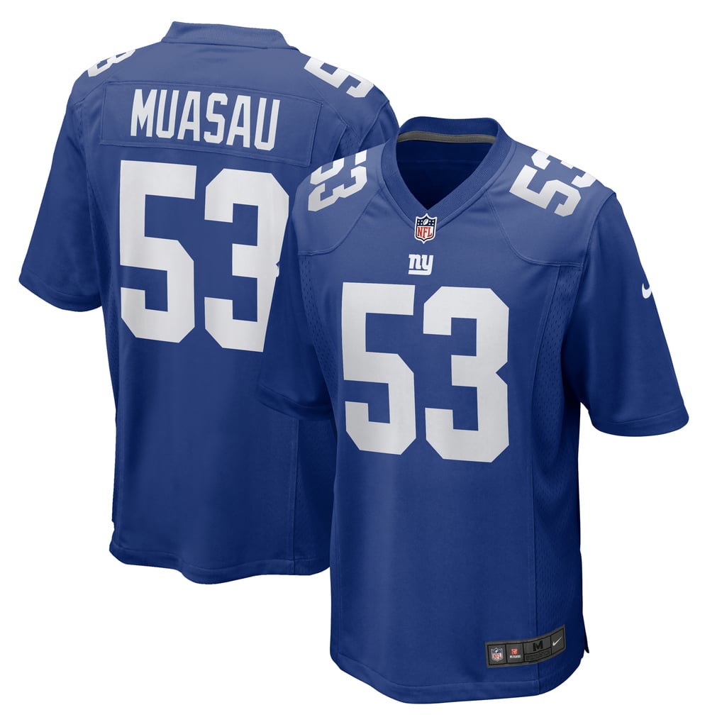 Men's New York Giants Darius Muasau Nike  Royal Team Game Jersey - Image 2