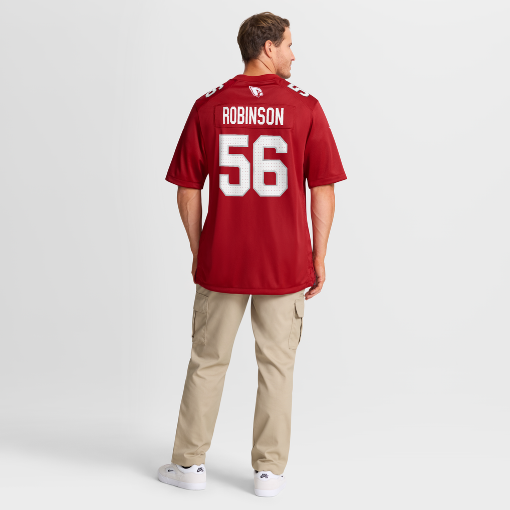 Men's Arizona Cardinals Darius Robinson Nike Cardinal  Player Game Jersey - Image 9