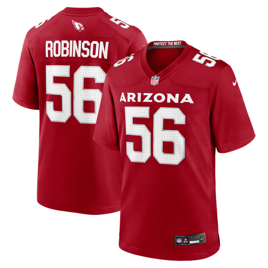 Men's Arizona Cardinals Darius Robinson Nike Cardinal  Player Game Jersey - Image 1