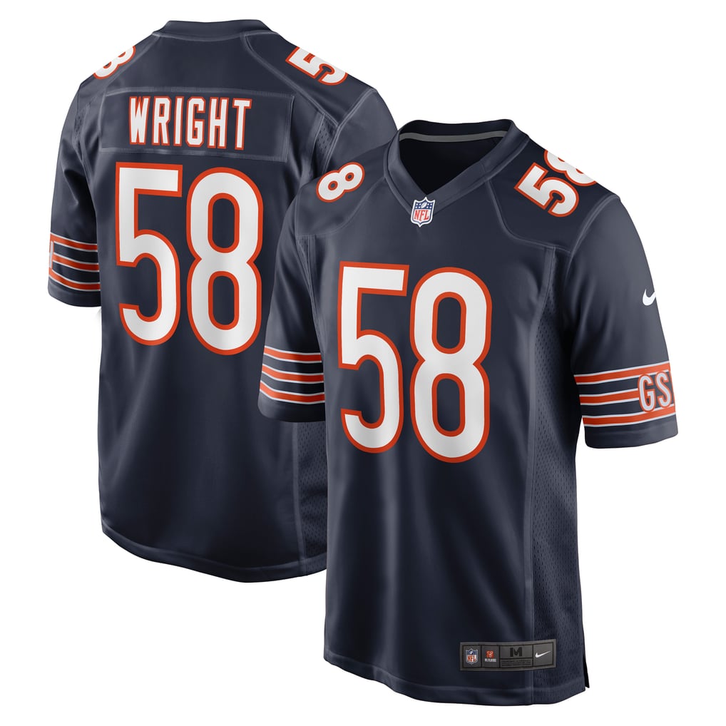 Men's Chicago Bears Darnell Wright Nike Navy Game Jersey - Image 2