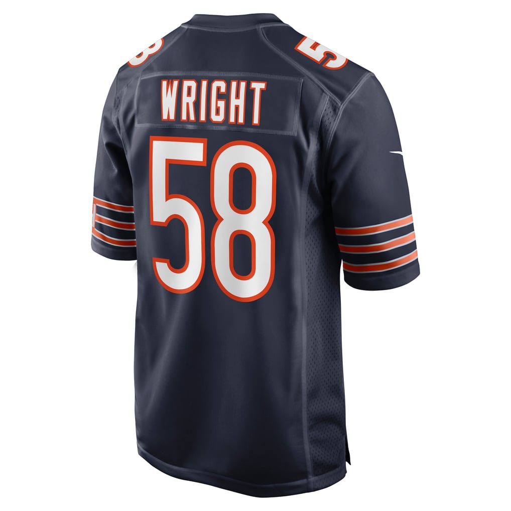 Men's Chicago Bears Darnell Wright Nike Navy Game Jersey - Image 4