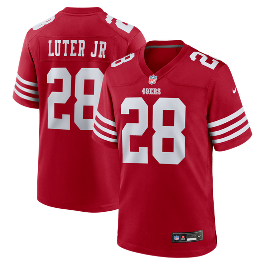 Men's San Francisco 49ers Darrell Luter Jr. Nike  Scarlet  Game Jersey - Image 1
