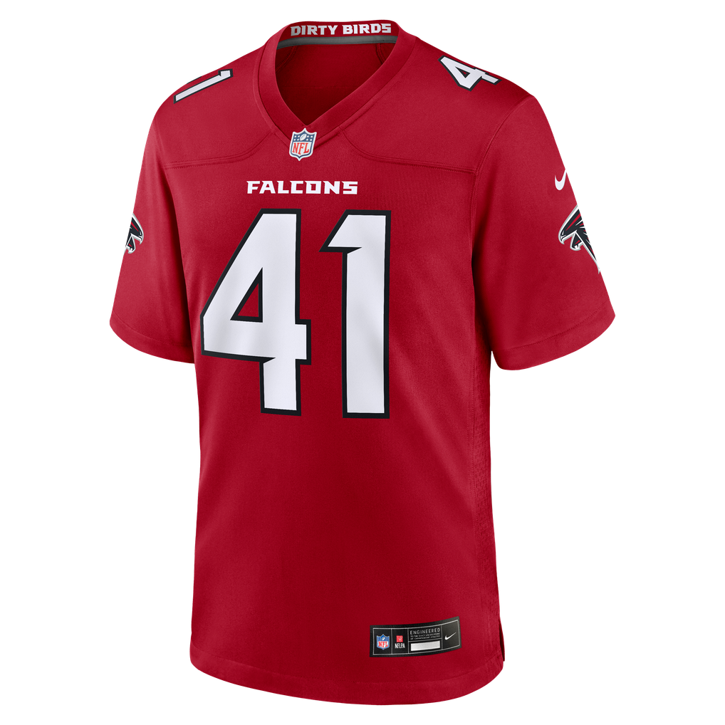 Men's Atlanta Falcons Darren Hall Nike Red Team Game Jersey