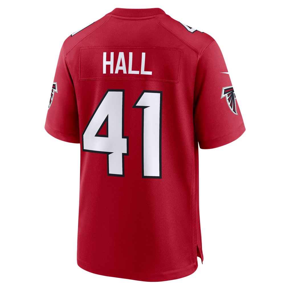 Men's Atlanta Falcons Darren Hall Nike Red Team Game Jersey