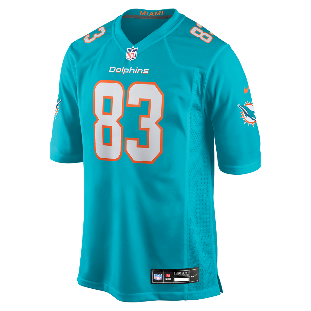 Men's Miami Dolphins Darren Waller Nike  Aqua Team Game Jersey - Image 3