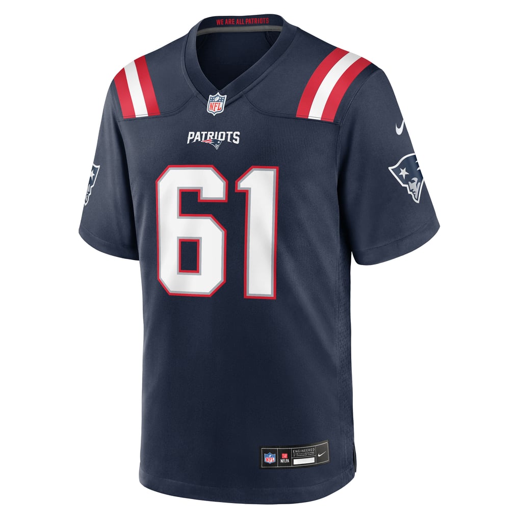 Men's New England Patriots Darrian Dalcourt Nike Navy Team Game Jersey - Image 5