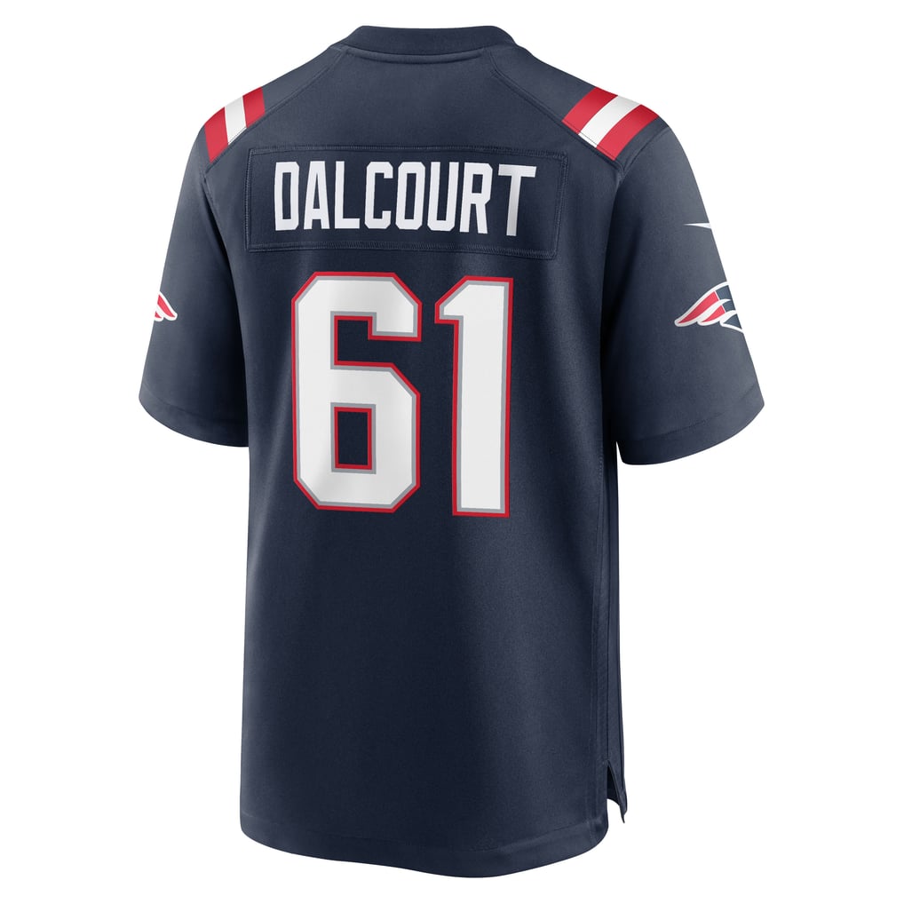 Men's New England Patriots Darrian Dalcourt Nike Navy Team Game Jersey - Image 6