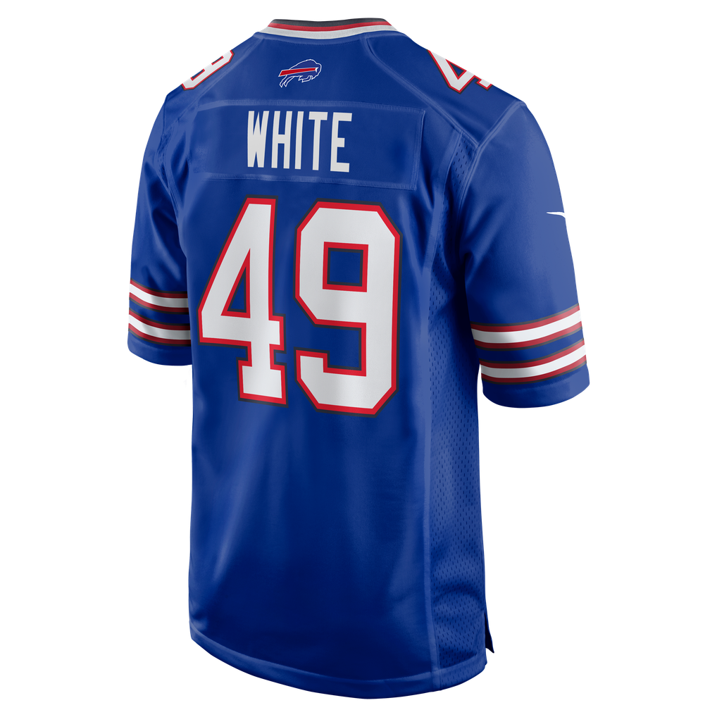 Men's Buffalo Bills DaShaun White Nike Royal Team Game Jersey - Image 4
