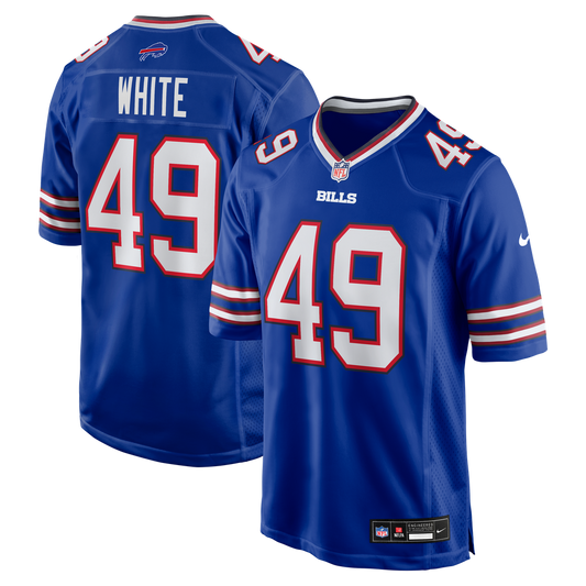 Men's Buffalo Bills DaShaun White Nike Royal Team Game Jersey - Image 1