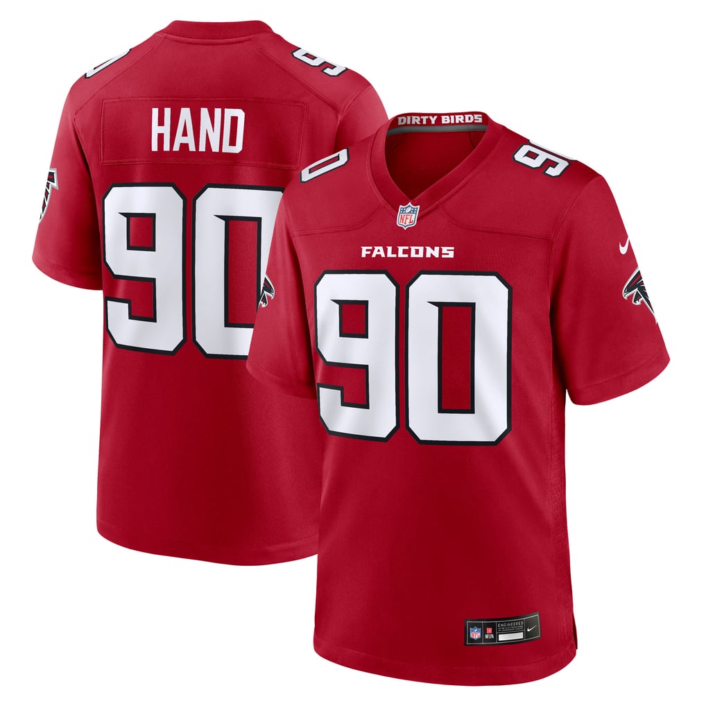 Men's Atlanta Falcons Da'Shawn Hand Nike Red Team Game Jersey